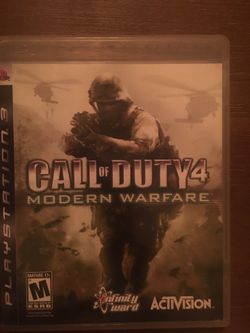 Sony PlayStation ps3 call of duty 4 modern warfare
