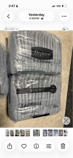 Underwear Depend  XL – 34 Pack – DryShield