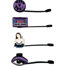 Olivia Rodrigo Stanley Cup Toppers Set of 4 Good 4 U Purple Rubber Lid Charms