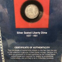 90% Silver Liberty Seated Dime