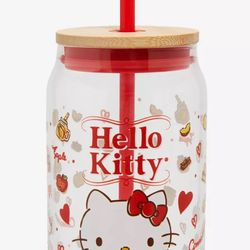 Hello Kitty 16oz Glass Cup