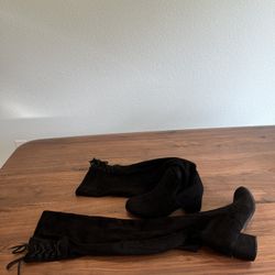 Women’s Black Size 8.5 Knee High Boots 