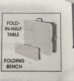 6 feet fold up party tables rectangle New $100 Each