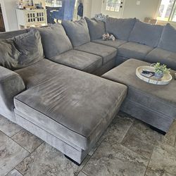 Couch- Custom Sectional- With Ottoman 