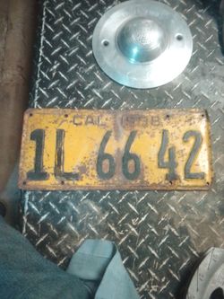 1938. California license plate
