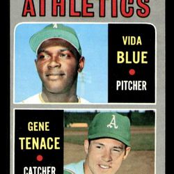 Really Nice Topps #21 1970 Rookie Stars Vida Blue And Gene Tence In Excellent Condition... 