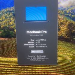 2023 M3 Pro 16 inch
