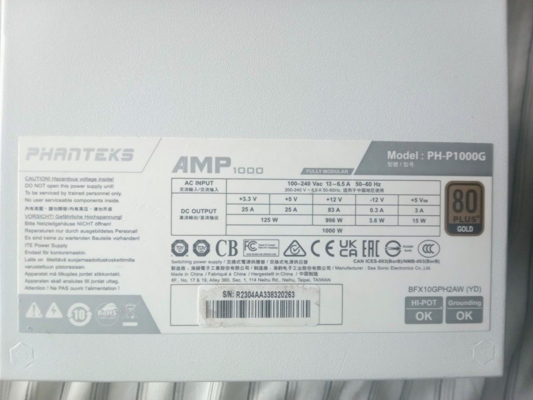 Phantenks Amp 1000W Power Supply