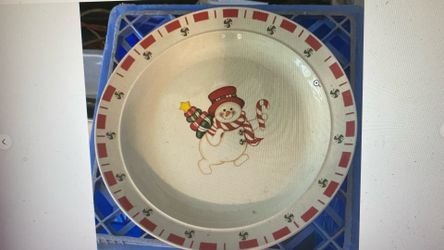 Atico Candy Snowman Dinner Plate - 10.5 inch