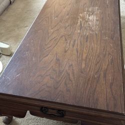 Traditional Brown Wood Coffee Table