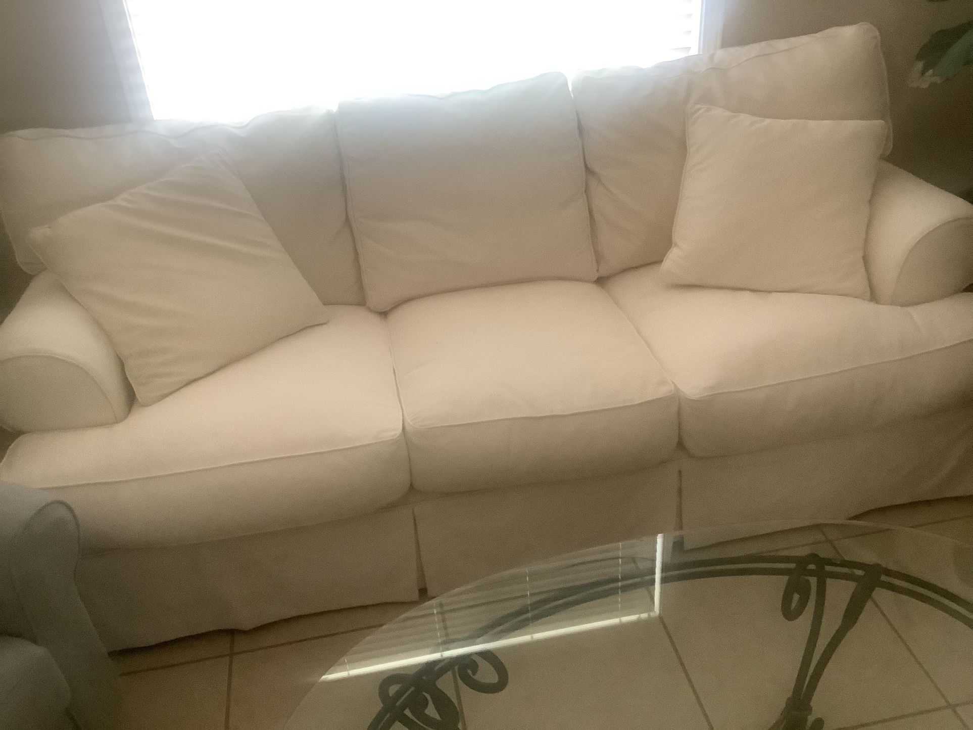 Quality White 7’ Couch