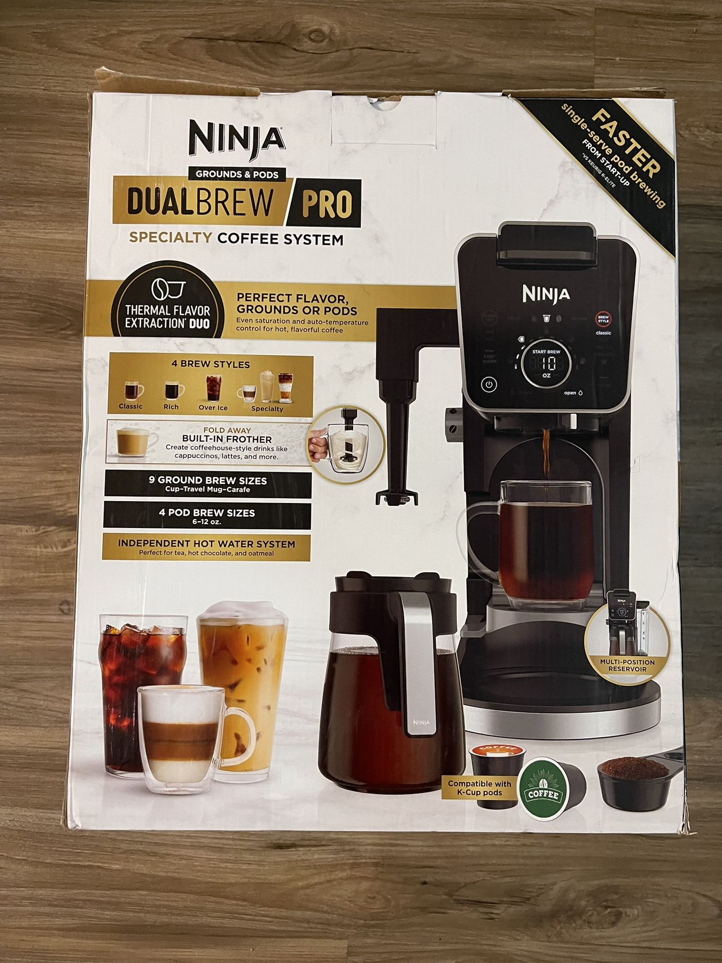 Ninja Dual Brew Specialty Coffee System with Fold Away Frother 
