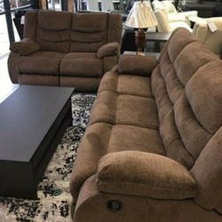 Chocolate Tulen Ashley Sofa Loveseat 2 Piece Living Room Set 👍 Brand New 💥 Financing Available 👌