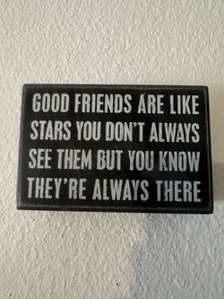Good Friends Wood Small Wall or shelf Art