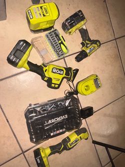 Ryobi 18V ONE+ Tool Bundle with Batteries and Charger