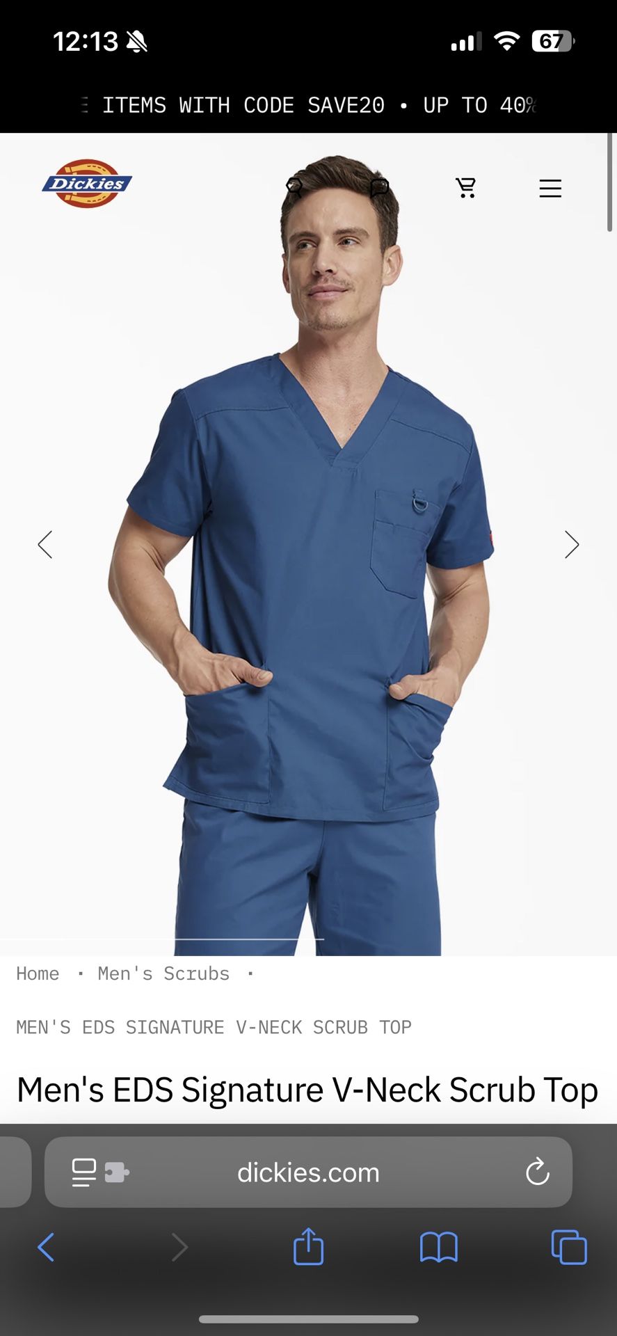 Dickies Men’s EDS Scrub Sets