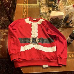 Holiday  T-shirt Co. Santa Claus Costume - Novelty Christmas Sweater With Lights  Holiday 