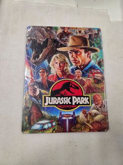 Jurassic Park T-rex Dinosaur Movie faux vintage metal sign