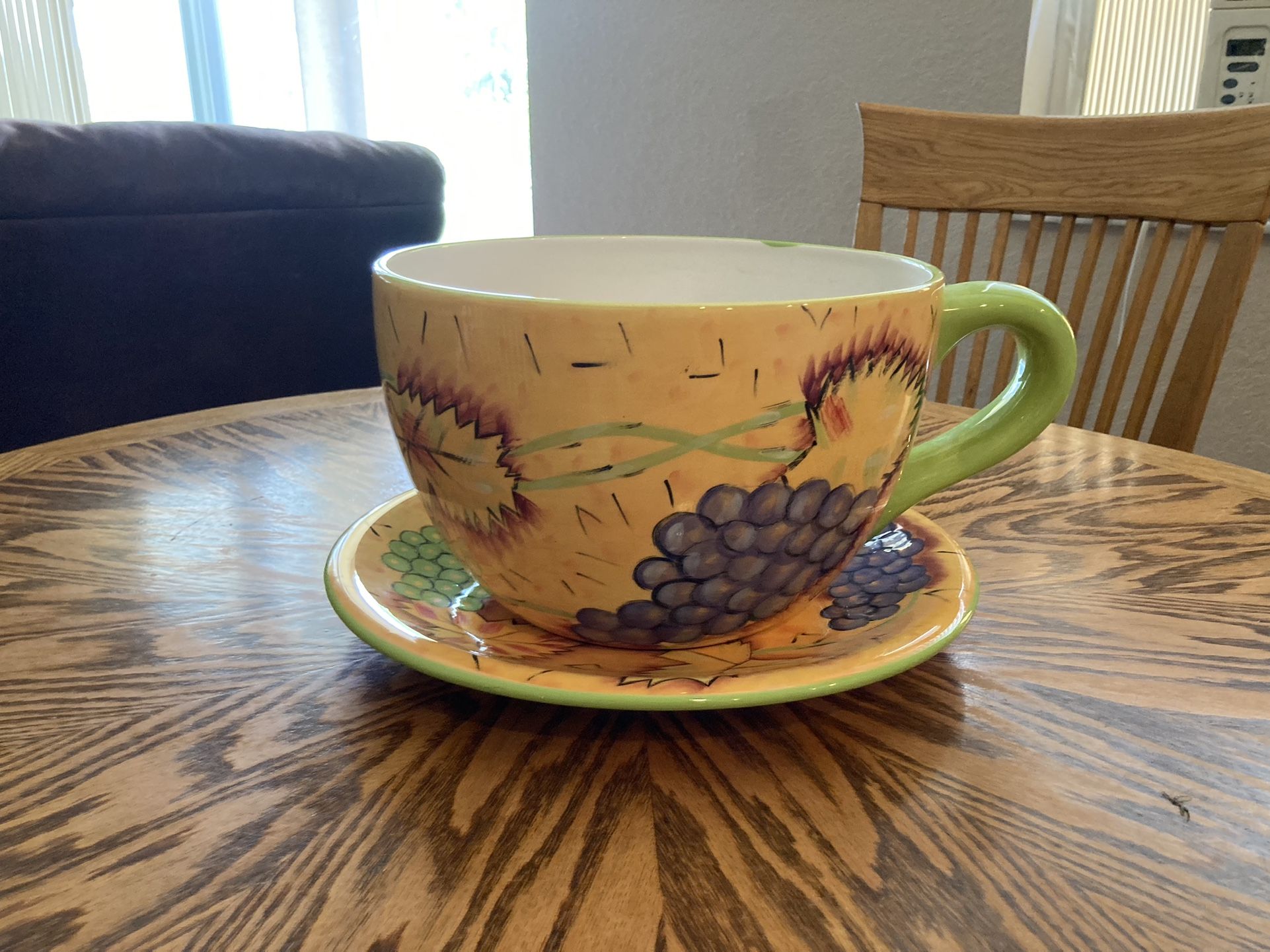 Giant Sized Tea Cup And Saucer Planter