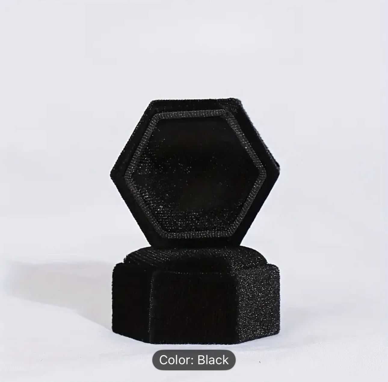 Velvet Hexagon Ring Box