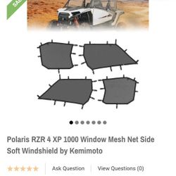 Polaris RZR 4 XP 1000 Window Mesh 