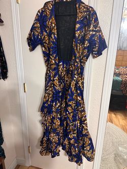 African Print Midi Dress