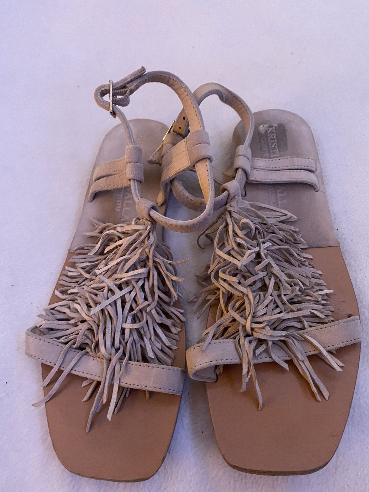 Leather Fringe Sandals