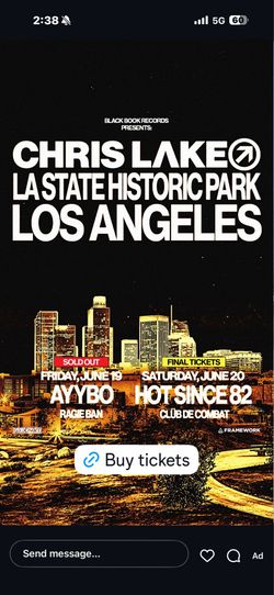 Chris lake tickets $120