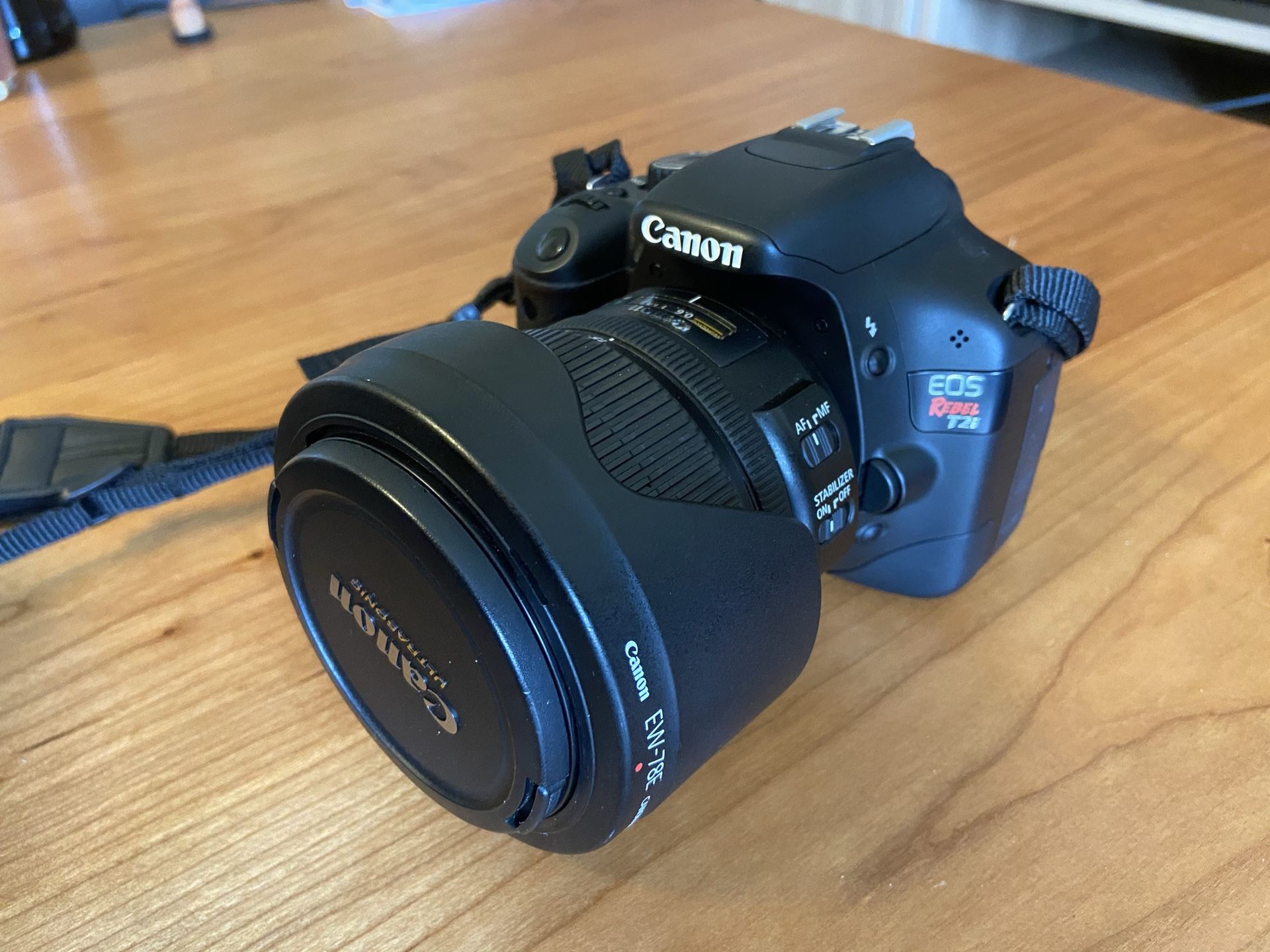Canon Rebel 2ti (DSLR) + Canon EF-S 15-85mm