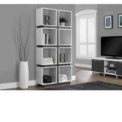 Bookcase White/Grey New! 