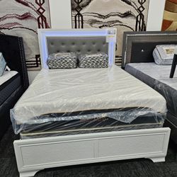 New White Color LED Bed Frame Special 