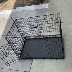 2 Doors Dog Cage For Medium Dog Size 19 X30 & 21 1/2 Inch High 