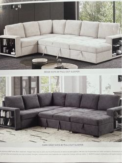 Sleeper sofa sectional