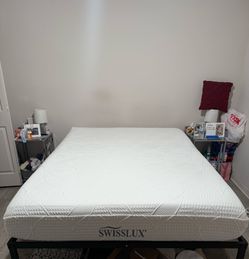 Queen size mattress with frame