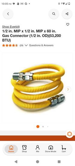 1/2 in. MIP x 1/2 in. MIP x 60 in. Gas Connector