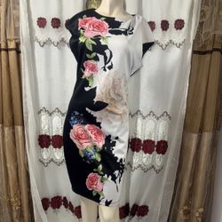 Black Floral Dress 