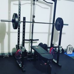 Marcy Half Rack w/ 45lbs x2, Bar, Bench - Can Deliver & Install