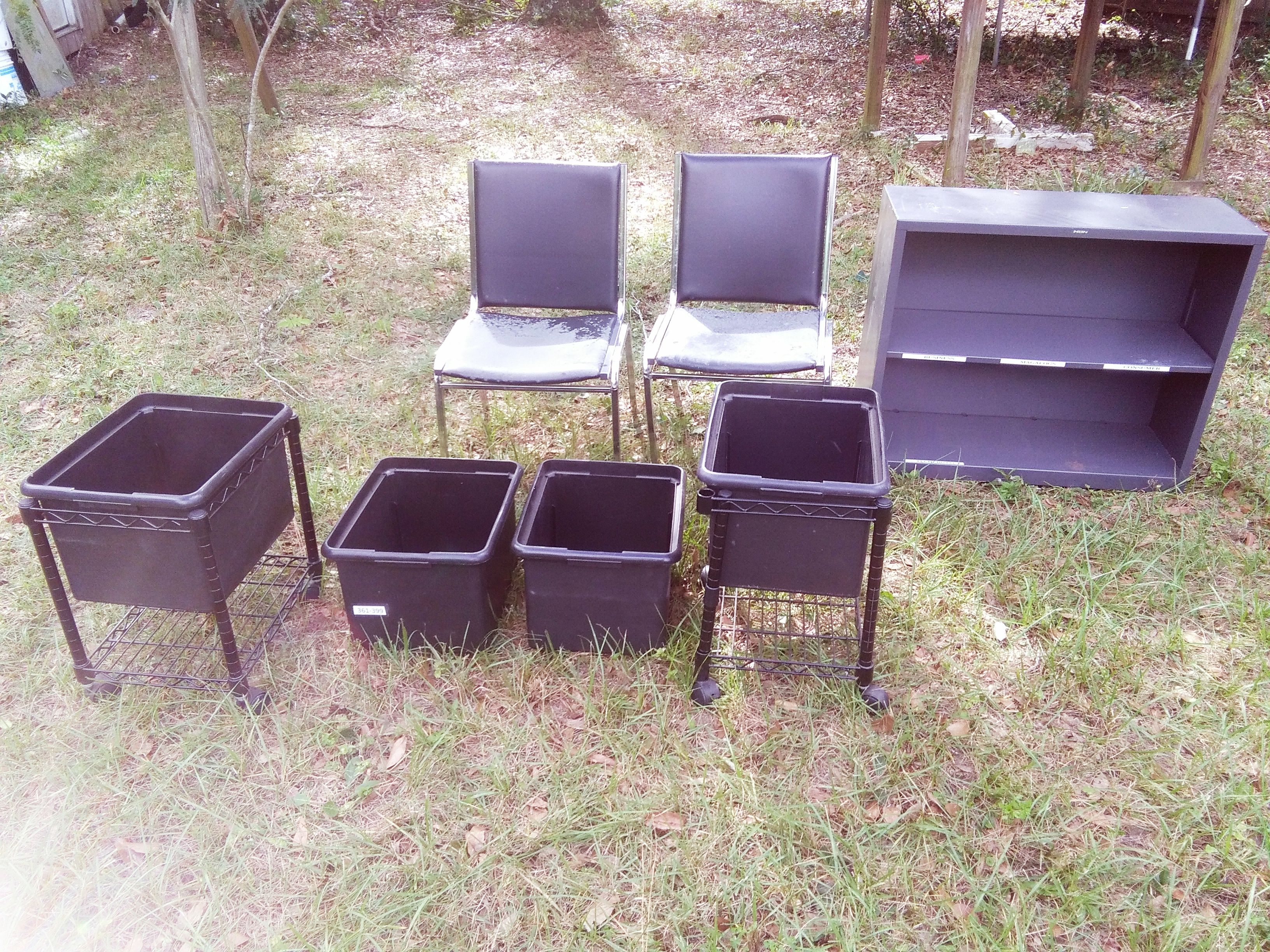 Office chairs and file carts,plus shelve