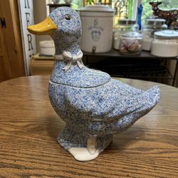Granny Core Speckled Goose Cookie Jar
