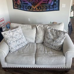 Neutral Loveseat Couch