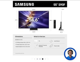 Tv samsung 55 s90f new