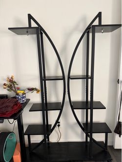 2 Tiered plant stand with wheels