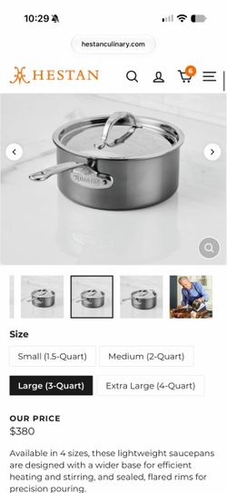 Hestan Nanobond 3 Quart Titanium Saucepan with lid
