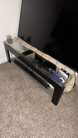 Glass tv stand
