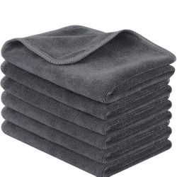 Premium 8 Pack Microfiber 15.5" X 15.5" Reusable Cleaning Cloth / Towels,  