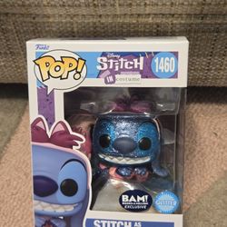 Disney Lilo & Stitch EXCLUSIVE DIAMOND Stitch Dressed As Cheshire Cat Funko Pop 