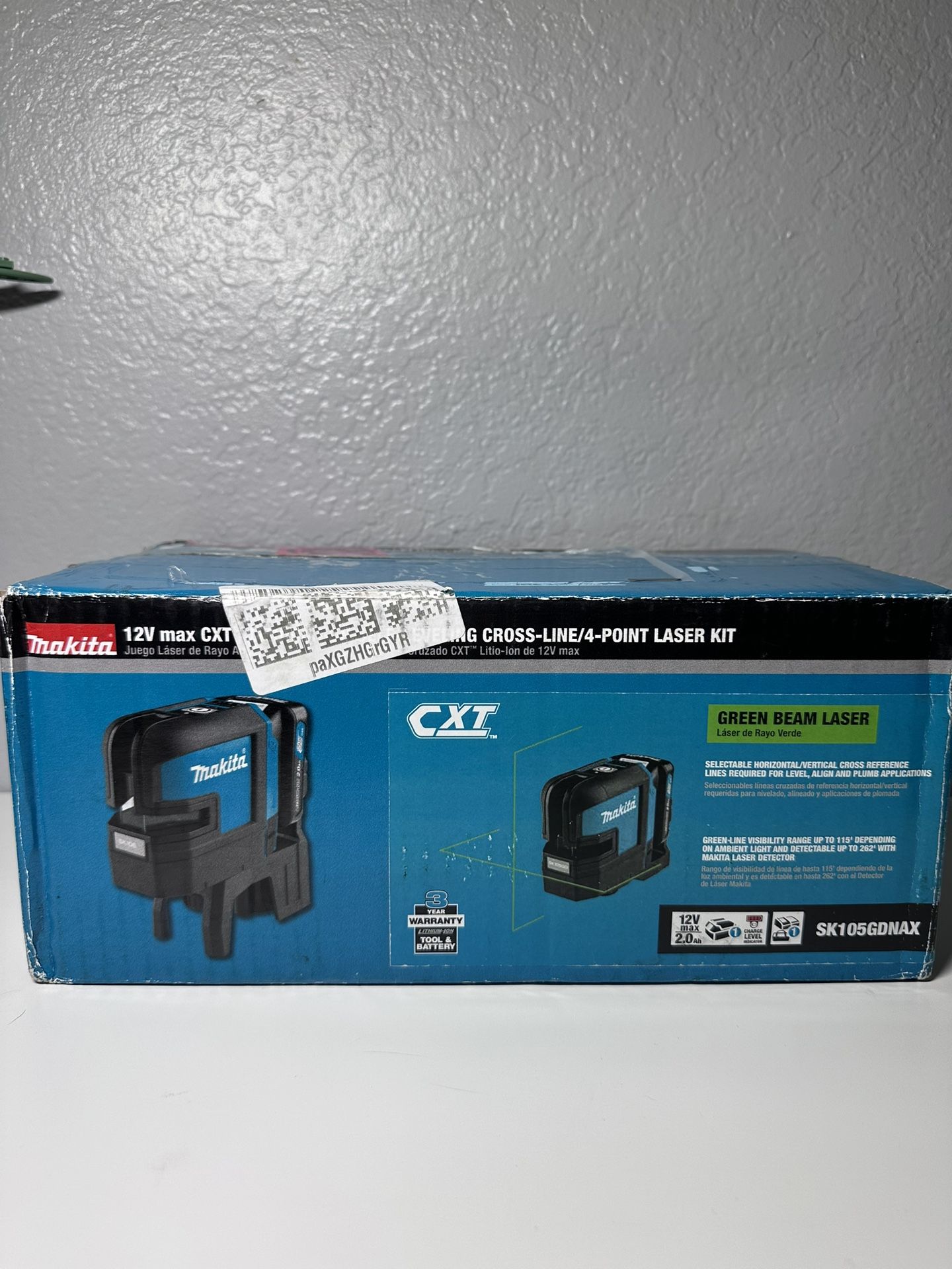 Makita 12V max Lithium-Ion Cordless Self-Leveling Cross-Line Green Beam Laser Kit