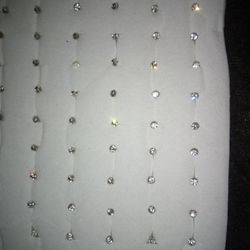 2 Mm Silver/Clear Rhinestone Earrings