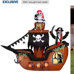 7 Foot Inflatable Pirate Ship 