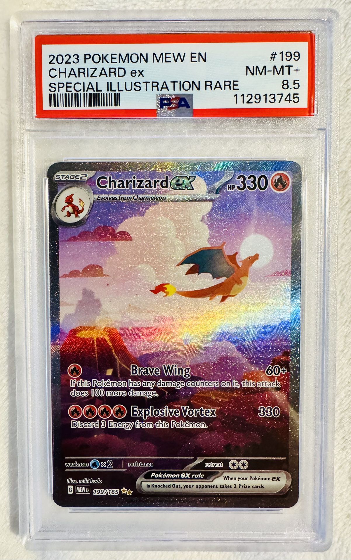 Charizard ex SIR - 2023 Pokemon 151 - PSA 8.5 Near Mint Plus